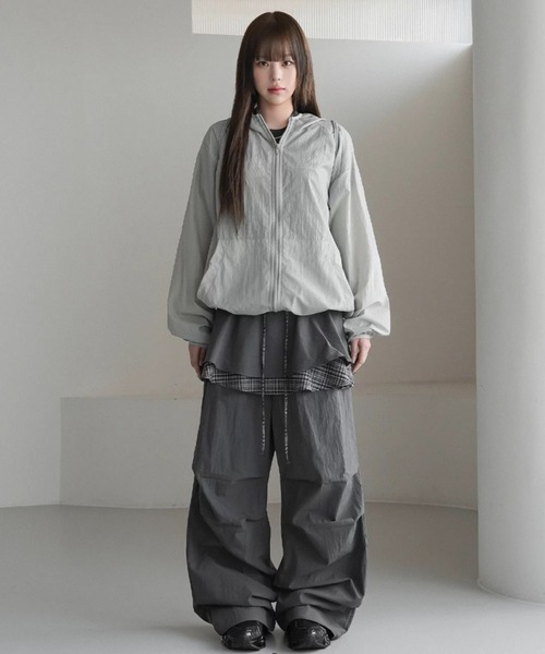 .KOM(ドットコム)の「A'GEM/9 × .kom 『.KOM/ドットケーオーエム』 レイヤードパンツ(その他パンツ・レディース・グレー/ブラック・FREE)」の18枚目の写真