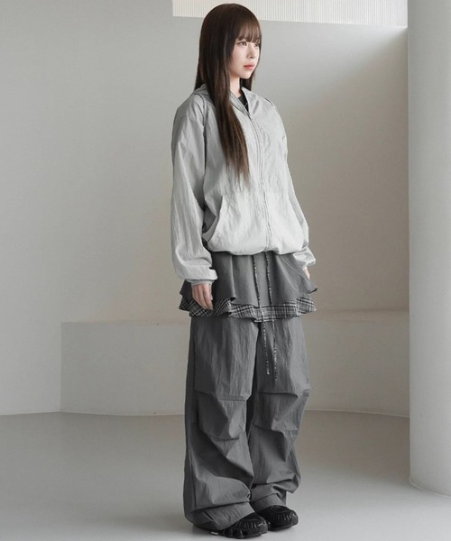 .KOM(ドットコム)の「A'GEM/9 × .kom 『.KOM/ドットケーオーエム』 レイヤードパンツ(その他パンツ・レディース・グレー/ブラック・FREE)」の20枚目の写真
