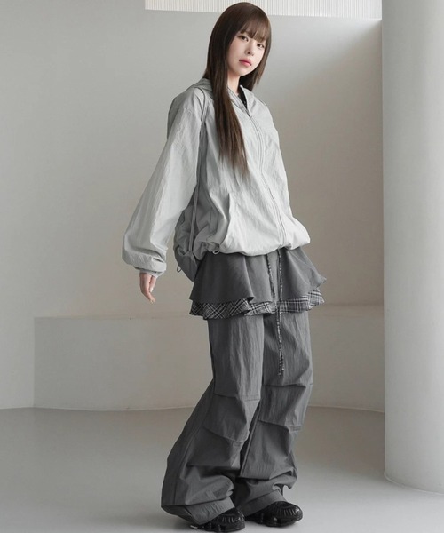 .KOM(ドットコム)の「A'GEM/9 × .kom 『.KOM/ドットケーオーエム』 レイヤードパンツ(その他パンツ・レディース・グレー/ブラック・FREE)」の21枚目の写真