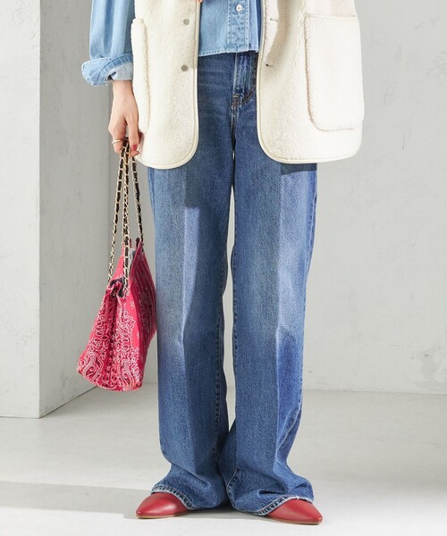 Levi's（リーバイス）の「Levi’s:RIBCAGE WIDE LEG（デニムパンツ・レディース・ロイヤルブルー/ライトブルー・SMALL/MEDIUM/LARGE）」の3枚目の写真