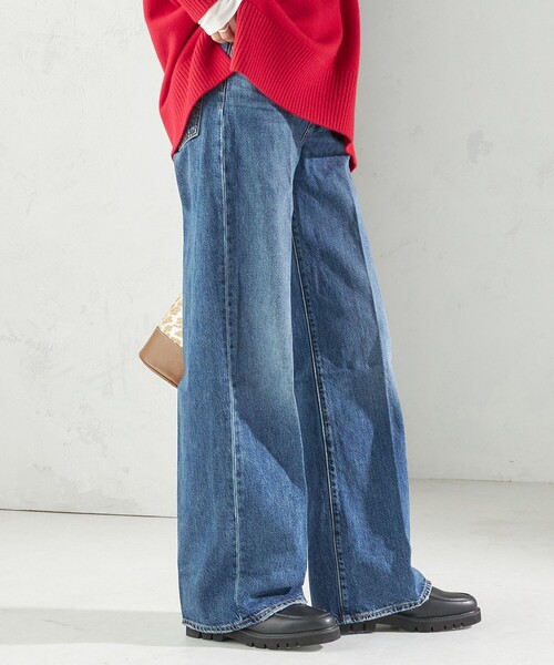 Levi's（リーバイス）の「Levi’s:RIBCAGE WIDE LEG（デニムパンツ・レディース・ロイヤルブルー/ライトブルー・SMALL/MEDIUM/LARGE）」の7枚目の写真