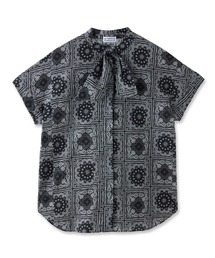 「LA MARINE FRANCAISE」 半袖ブラウス ONE SIZE ブラック レディース マリンフランセーズ LA MARINE FRANCAISE シャツ ブラウス 七分