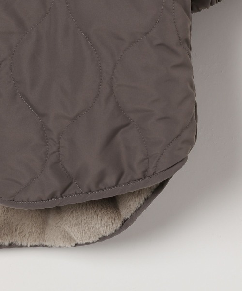 GLOBAL WORK（グローバルワーク）の「撥水キルトファーコート/499671（ブルゾン・レディース・モカ/ブラック・MEDIUM/LARGE）」の4枚目の写真