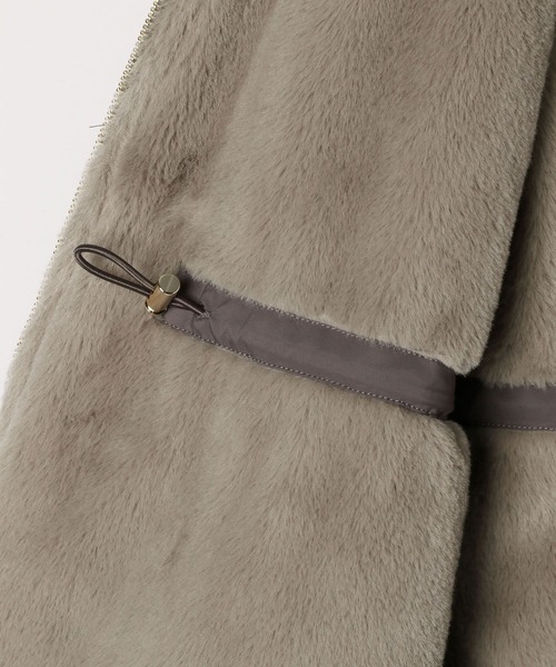 GLOBAL WORK（グローバルワーク）の「撥水キルトファーコート/499671（ブルゾン・レディース・モカ/ブラック・MEDIUM/LARGE）」の7枚目の写真