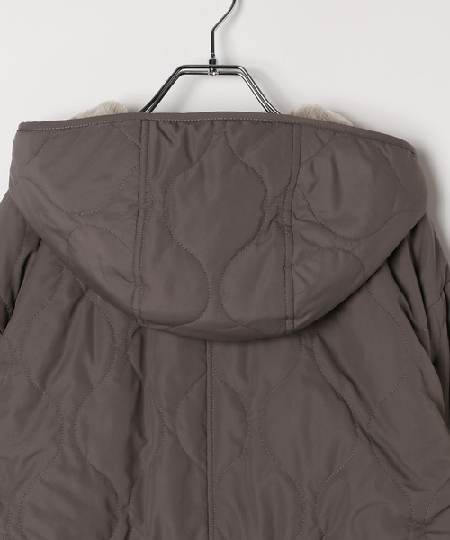 GLOBAL WORK（グローバルワーク）の「撥水キルトファーコート/499671（ブルゾン・レディース・モカ/ブラック・MEDIUM/LARGE）」の9枚目の写真