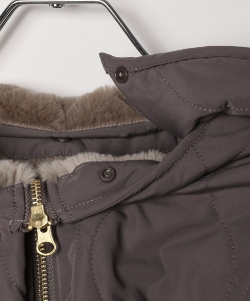 GLOBAL WORK（グローバルワーク）の「撥水キルトファーコート/499671（ブルゾン・レディース・モカ/ブラック・MEDIUM/LARGE）」の11枚目の写真