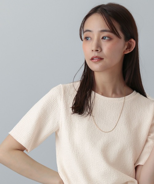 GLOBAL WORK（グローバルワーク）の「MATINEE LINE/ポコポコクルー半袖T/575120（Tシャツ/カットソー・レディース・ダークブラウン/ブラック/オフホワイト・LARGE/MEDIUM）」の8枚目の写真