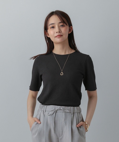 GLOBAL WORK（グローバルワーク）の「MATINEE LINE/ポコポコクルー半袖T/575120（Tシャツ/カットソー・レディース・ダークブラウン/ブラック/オフホワイト・LARGE/MEDIUM）」の12枚目の写真