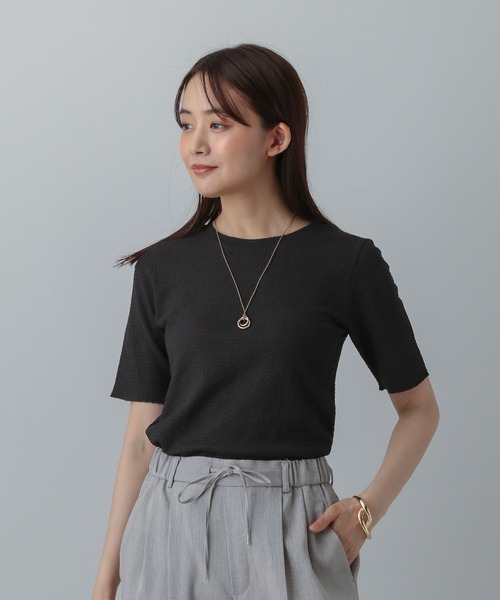 GLOBAL WORK（グローバルワーク）の「MATINEE LINE/ポコポコクルー半袖T/575120（Tシャツ/カットソー・レディース・ダークブラウン/ブラック/オフホワイト・LARGE/MEDIUM）」の13枚目の写真