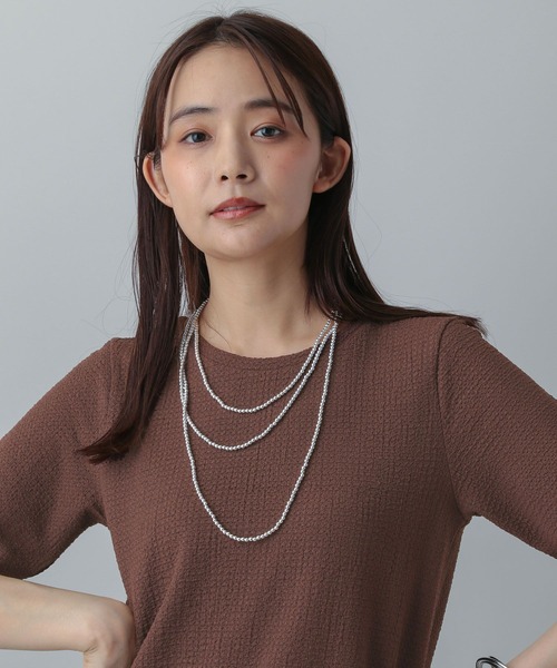 GLOBAL WORK（グローバルワーク）の「MATINEE LINE/ポコポコクルー半袖T/575120（Tシャツ/カットソー・レディース・ダークブラウン/ブラック/オフホワイト・LARGE/MEDIUM）」の20枚目の写真