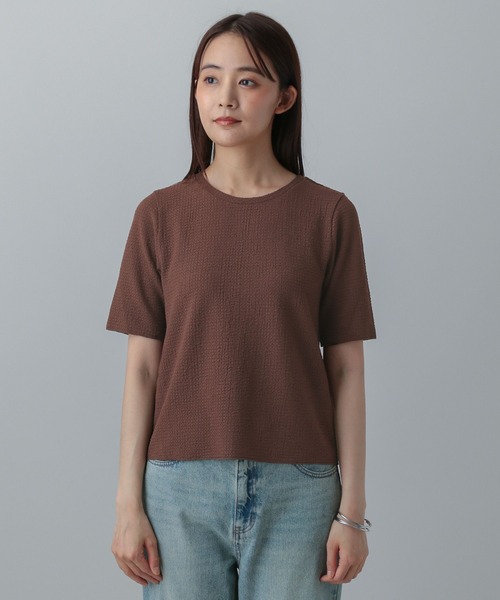 GLOBAL WORK（グローバルワーク）の「MATINEE LINE/ポコポコクルー半袖T/575120（Tシャツ/カットソー・レディース・ダークブラウン/ブラック/オフホワイト・LARGE/MEDIUM）」の22枚目の写真