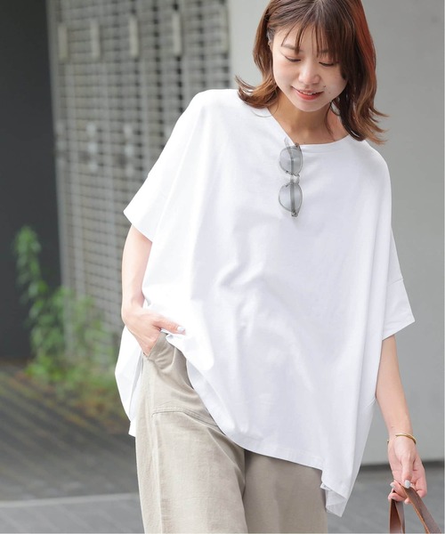 JOURNAL STANDARD relume（ジャーナルスタンダード　レリューム）の「《追加4》オーガニックコットン汗ジミ防止ワイドT（Tシャツ/カットソー・レディース・グレー/ブラック/ライトグレー/ホワイト・FREE）」の2枚目の写真