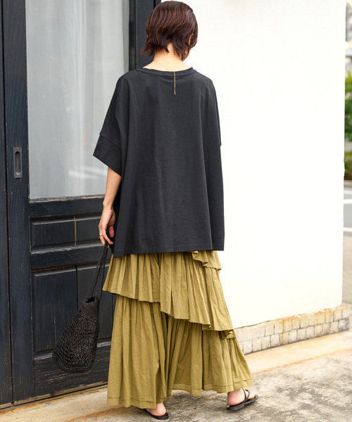 JOURNAL STANDARD relume（ジャーナルスタンダード　レリューム）の「《追加4》オーガニックコットン汗ジミ防止ワイドT（Tシャツ/カットソー・レディース・グレー/ブラック/ライトグレー/ホワイト・FREE）」の15枚目の写真