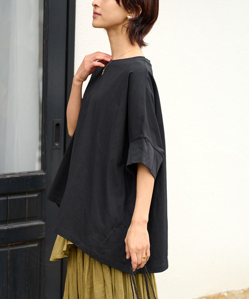 JOURNAL STANDARD relume（ジャーナルスタンダード　レリューム）の「《追加4》オーガニックコットン汗ジミ防止ワイドT（Tシャツ/カットソー・レディース・グレー/ブラック/ライトグレー/ホワイト・FREE）」の19枚目の写真