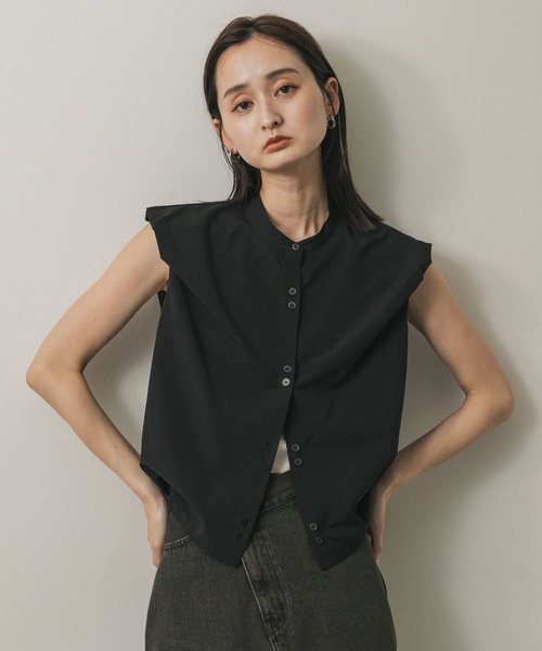 SENSE OF PLACE by URBAN RESEARCH（センスオブプレイスバイアーバンリサーチ）の「ダブルボタンバルーンブラウス（シャツ/ブラウス・レディース・オフホワイト/ブラック/ブルー系その他・ONE）」の6枚目の写真