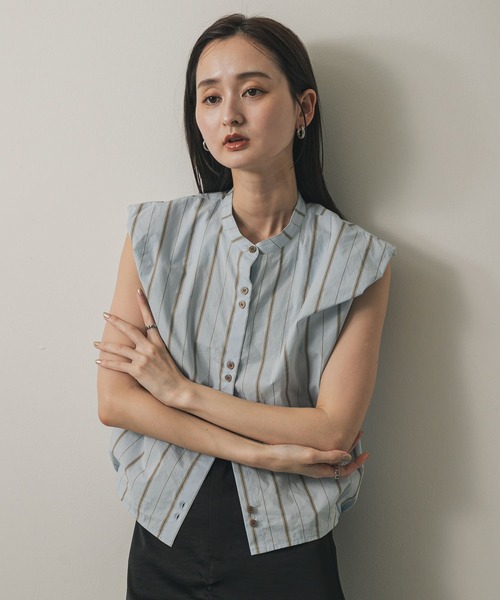 SENSE OF PLACE by URBAN RESEARCH（センスオブプレイスバイアーバンリサーチ）の「ダブルボタンバルーンブラウス（シャツ/ブラウス・レディース・オフホワイト/ブラック/ブルー系その他・ONE）」の13枚目の写真