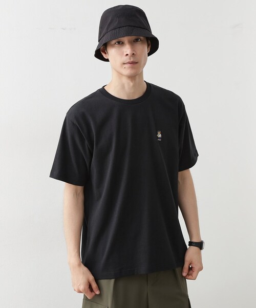 THE SHOP TK (ザ ショップ ティーケー )の「ワンポイントベアーロゴ半袖Tシャツ【洗濯機OK】(Tシャツ/カットソー・メンズ・オフホワイト/ブラック・04/03/02)」の14枚目の写真