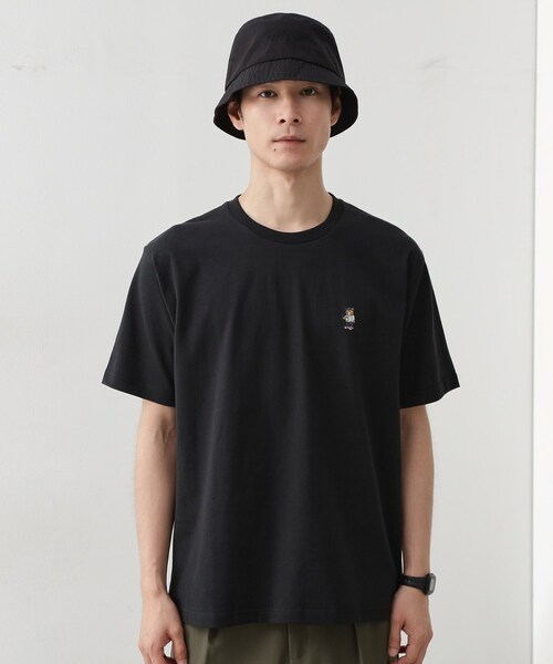 THE SHOP TK (ザ ショップ ティーケー )の「ワンポイントベアーロゴ半袖Tシャツ【洗濯機OK】(Tシャツ/カットソー・メンズ・オフホワイト/ブラック・04/03/02)」の4枚目の写真