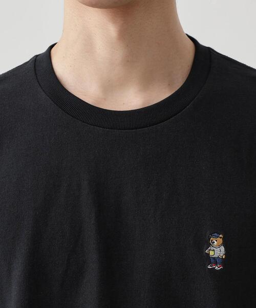 THE SHOP TK (ザ ショップ ティーケー )の「ワンポイントベアーロゴ半袖Tシャツ【洗濯機OK】(Tシャツ/カットソー・メンズ・オフホワイト/ブラック・04/03/02)」の7枚目の写真