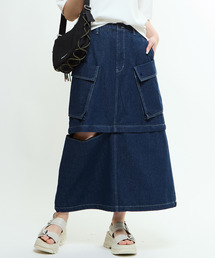 CONVERSE TOKYO | 2WAY DETACHABLE MILITARY DENIM CARGO SKIRT(スカート)