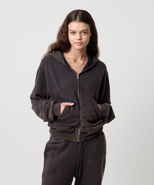 ATTISESSION＞ヴィンテージライク スウェット フーディー