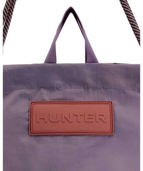 HUNTER（ハンター）の「トラベル リップストップ リサイクル ナイロン トート バッグ（トートバッグ・レディース・イエロー/パープル・ONE）」の6枚目の写真