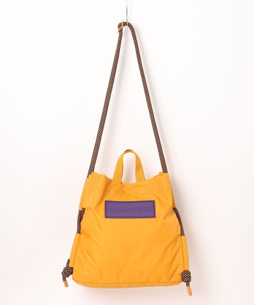 HUNTER（ハンター）の「トラベル リップストップ リサイクル ナイロン トート バッグ（トートバッグ・レディース・イエロー/パープル・ONE）」の13枚目の写真