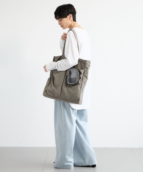 BARNYARDSTORM（バンヤードストーム）の「BARNYARDSTORM / ラウンドヘムロゴＴ / マシンウォッシャブル（Tシャツ/カットソー・レディース・ホワイト/チャコールグレー・FREE）」の8枚目の写真