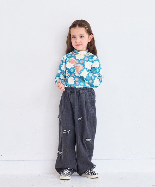 MARKEY'S（マーキーズ）の「ハイネックストレッチカットソー（Tシャツ/カットソー・キッズ・ブラック系その他/ブラウン系その他/ブルー系その他/ピンク系その他・90/100/110/120/80/130）」の9枚目の写真