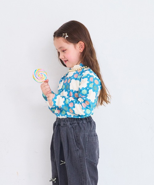 MARKEY'S（マーキーズ）の「ハイネックストレッチカットソー（Tシャツ/カットソー・キッズ・ブラック系その他/ブラウン系その他/ブルー系その他/ピンク系その他・90/100/110/120/80/130）」の8枚目の写真