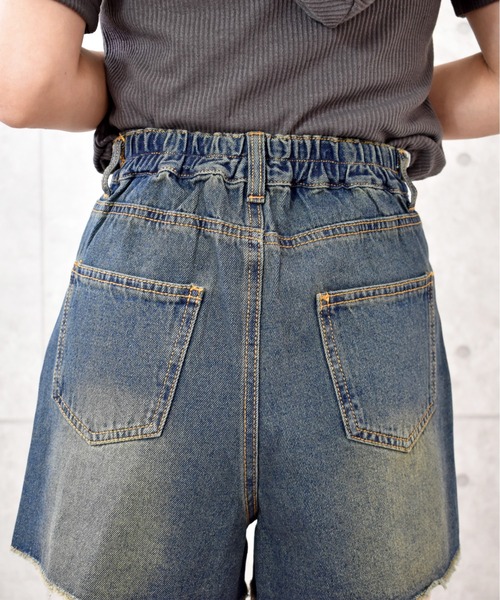 FUN(ファン)の「ラインストーンショートパンツ(デニムパンツ・レディース・ブラック/ブルー・S/M)」の3枚目の写真