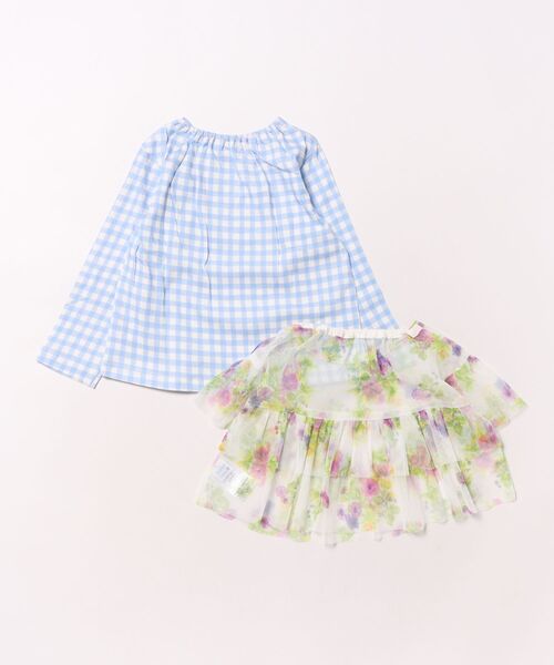 HAKKA BABY（ハッカベビー）の「[ベビー]オリジナルフラワーチュールプリントチュニックTシャツセット（Tシャツ/カットソー・キッズ・オフホワイト・90cm）」の2枚目の写真