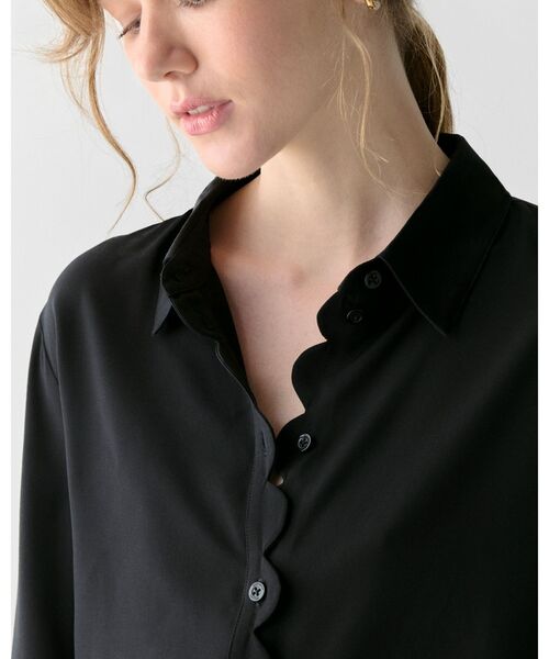 kate spade new york（ケイトスペード ニューヨーク）の「スカラップ シャツ（シャツ/ブラウス・レディース・ブラック・MEDIUM/SMALL）」の5枚目の写真