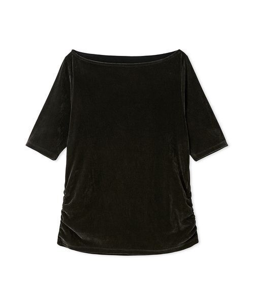 tシャツ 「セットアップ対応」ベロアSET UP2wayボートネックプルオーバー レディース セットアップ対応】ベロアSET UP2wayボートネックプルオーバー
