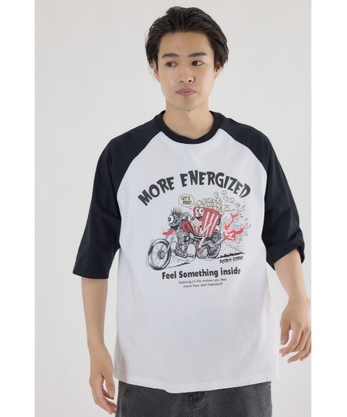 RODEO CROWNS WIDE BOWL(ロデオクラウンズワイドボウル)の「ロッドカスタム5分袖Tシャツ(Tシャツ/カットソー・メンズ・ホワイト/マジェンタ/ブラック・MEDIUM/LARGE)」の15枚目の写真