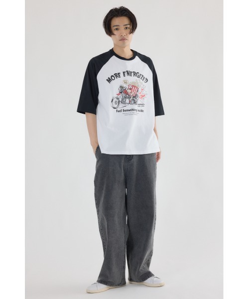 RODEO CROWNS WIDE BOWL(ロデオクラウンズワイドボウル)の「ロッドカスタム5分袖Tシャツ(Tシャツ/カットソー・メンズ・ホワイト/マジェンタ/ブラック・MEDIUM/LARGE)」の18枚目の写真