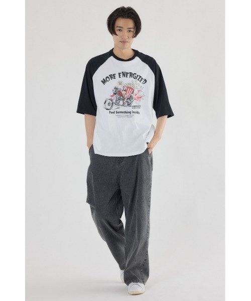 RODEO CROWNS WIDE BOWL(ロデオクラウンズワイドボウル)の「ロッドカスタム5分袖Tシャツ(Tシャツ/カットソー・メンズ・ホワイト/マジェンタ/ブラック・MEDIUM/LARGE)」の19枚目の写真