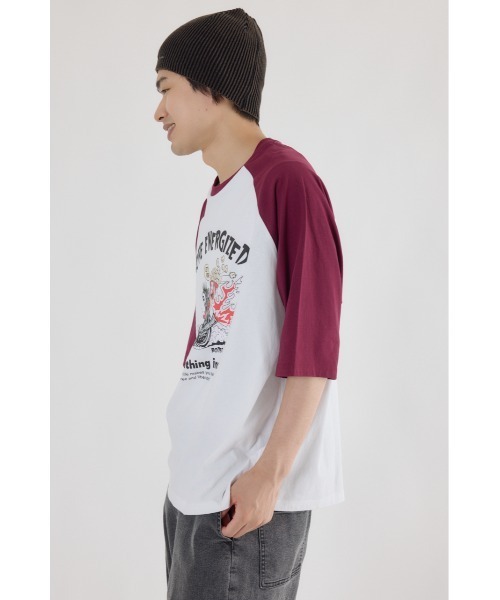 RODEO CROWNS WIDE BOWL(ロデオクラウンズワイドボウル)の「ロッドカスタム5分袖Tシャツ(Tシャツ/カットソー・メンズ・ホワイト/マジェンタ/ブラック・MEDIUM/LARGE)」の5枚目の写真