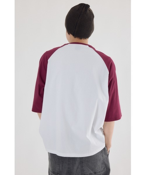 RODEO CROWNS WIDE BOWL(ロデオクラウンズワイドボウル)の「ロッドカスタム5分袖Tシャツ(Tシャツ/カットソー・メンズ・ホワイト/マジェンタ/ブラック・MEDIUM/LARGE)」の6枚目の写真