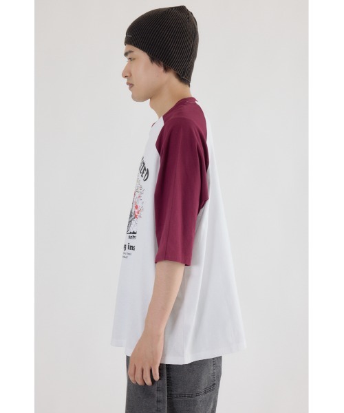 RODEO CROWNS WIDE BOWL(ロデオクラウンズワイドボウル)の「ロッドカスタム5分袖Tシャツ(Tシャツ/カットソー・メンズ・ホワイト/マジェンタ/ブラック・MEDIUM/LARGE)」の10枚目の写真
