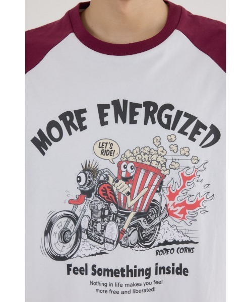 RODEO CROWNS WIDE BOWL(ロデオクラウンズワイドボウル)の「ロッドカスタム5分袖Tシャツ(Tシャツ/カットソー・メンズ・ホワイト/マジェンタ/ブラック・MEDIUM/LARGE)」の12枚目の写真