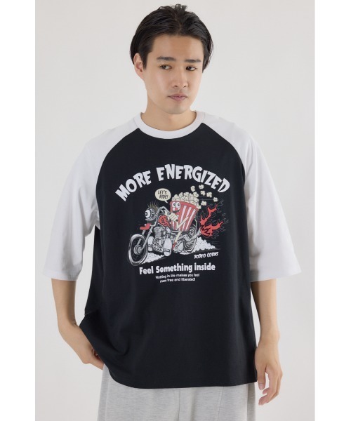 RODEO CROWNS WIDE BOWL(ロデオクラウンズワイドボウル)の「ロッドカスタム5分袖Tシャツ(Tシャツ/カットソー・メンズ・ホワイト/マジェンタ/ブラック・MEDIUM/LARGE)」の21枚目の写真