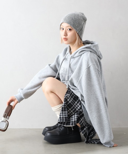 セール】ロゴ刺しゅうビッグパーカー（パーカー）｜SpRay