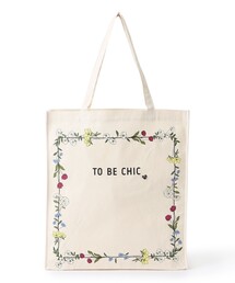TO BE CHIC（トゥー ビー シック）の「フラワーフレームキャンバストートバッグ（トートバッグ）」