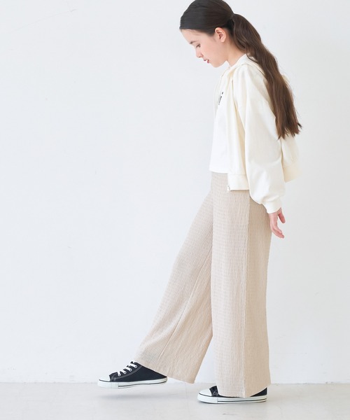 キッズ 親子お揃いシボラメシャーリング イージーパンツ（その他パンツ