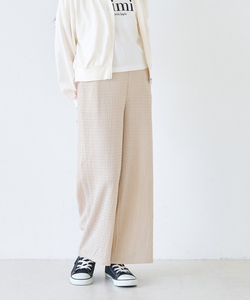 coca(coca)(コカ)の「キッズ 親子お揃いシボラメシャーリング イージーパンツ(その他パンツ・キッズ・ワイン/ライトベージュ/ブラック/グレー・150/140/130/120)」の8枚目の写真