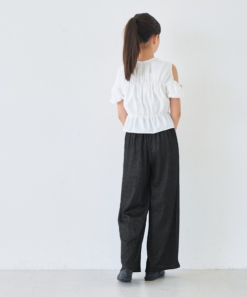 coca(coca)(コカ)の「キッズ 親子お揃いシボラメシャーリング イージーパンツ(その他パンツ・キッズ・ワイン/ライトベージュ/ブラック/グレー・150/140/130/120)」の16枚目の写真