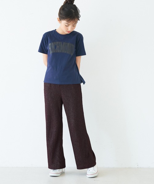 キッズ 親子お揃いシボラメシャーリング イージーパンツ（その他パンツ