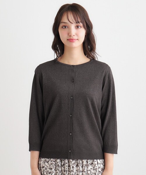 LAURA ASHLEY(ローラアシュレイ)の「【ラメ/アンサンブル可】ニットカーディガン(カーディガン/ボレロ・レディース・チャコールグレー/ベージュ・38/40)」の11枚目の写真