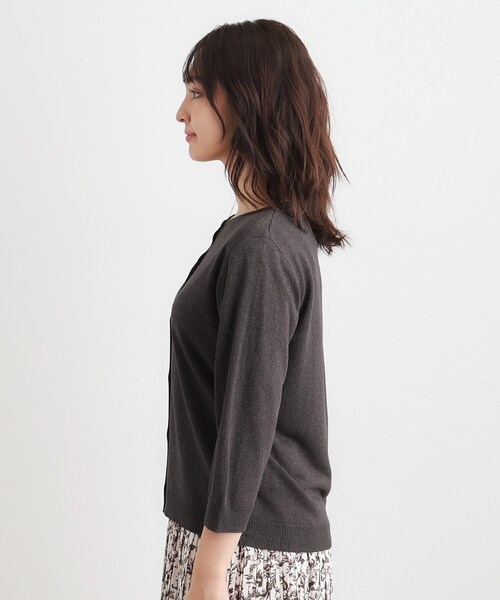 LAURA ASHLEY(ローラアシュレイ)の「【ラメ/アンサンブル可】ニットカーディガン(カーディガン/ボレロ・レディース・チャコールグレー/ベージュ・38/40)」の12枚目の写真